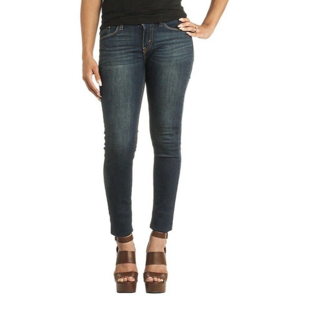 Levi's 535 Juniors 9S/C Legging Skinny Blue Denim Jeans Stretch Original VTG Y2K